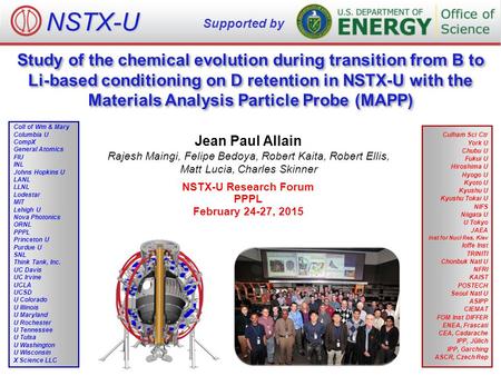 Study of the chemical evolution during transition from B to Li-based conditioning on D retention in NSTX-U with the Materials Analysis Particle Probe (MAPP)