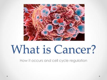 What is Cancer? How it occurs and cell cycle regulation.