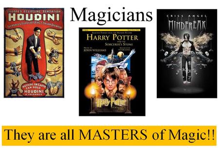 Magicians Factoring Expressions -Greatest Common Factor (GCF) -Difference of 2 Squares.