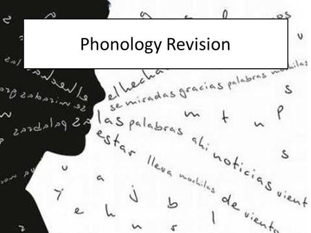 Phonology Revision.