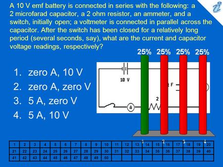 zero A, 10 V zero A, zero V 5 A, zero V 5 A, 10 V