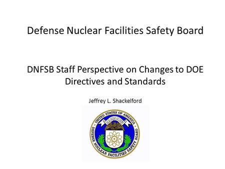 Defense Nuclear Facilities Safety Board