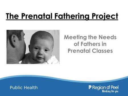 Public Health Meeting the Needs of Fathers in Prenatal Classes The Prenatal Fathering Project.