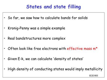 States and state filling