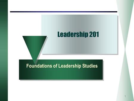 Foundations of Leadership Studies