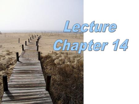 Lecture Chapter 14.