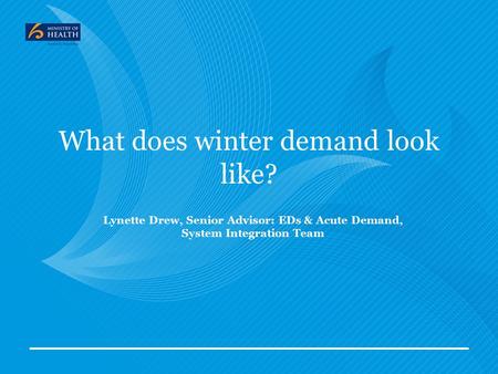 What does winter demand look like?