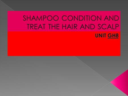 SHAMPOO CONDITION AND TREAT THE HAIR AND SCALP