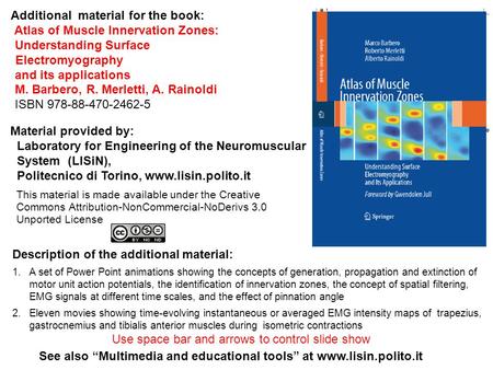 Additional material for the book: Atlas of Muscle Innervation Zones: