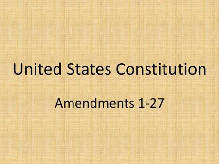 United States Constitution