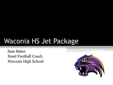 Sam Baker Head Football Coach Waconia High School