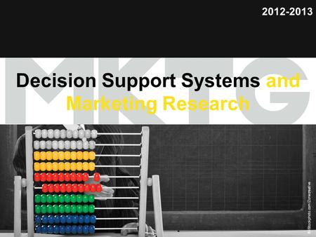 Decision Support Systems and Marketing Research