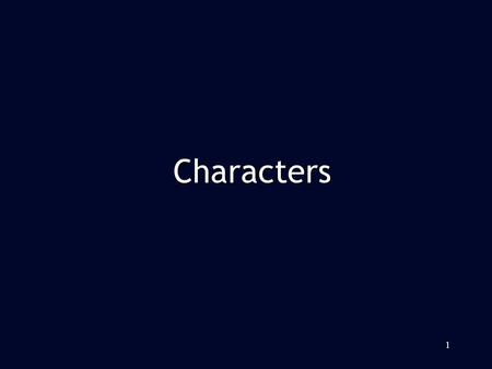 Characters.