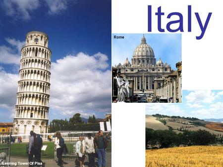 Italy Leaning Tower Of Pisa Rome. Italy is a country in Europe.