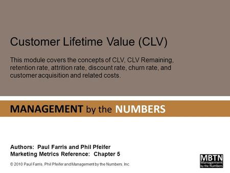 Customer Lifetime Value (CLV)