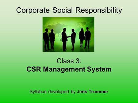 Corporate Social Responsibility