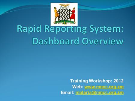 Training Workshop: 2012 Web: