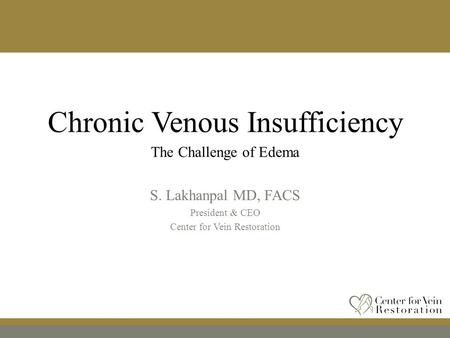 Chronic Venous Insufficiency