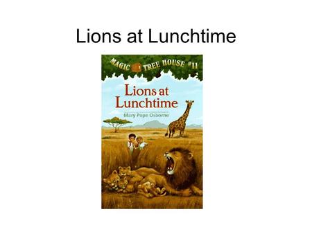 Lions at Lunchtime.