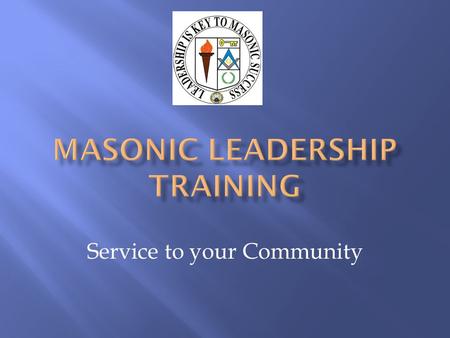 Masonic Leadership Training