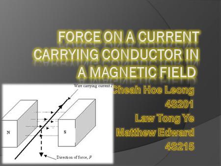 Refresher  Basic concept Like poles will repel Unlike poles will attract.