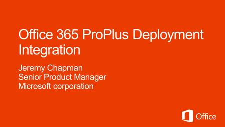 MSI-based installation Everything carried over from Office 2010 MAK, KMS and AD-based Activation Click-to-Run installation Built on App-V foundation.