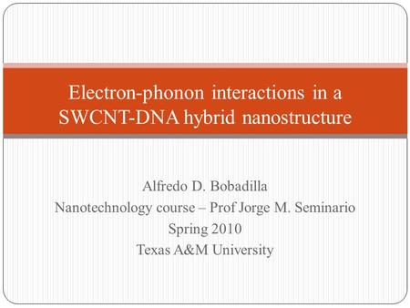 Electron-phonon interactions in a SWCNT-DNA hybrid nanostructure