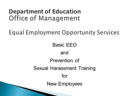 Sexual Harassment Training