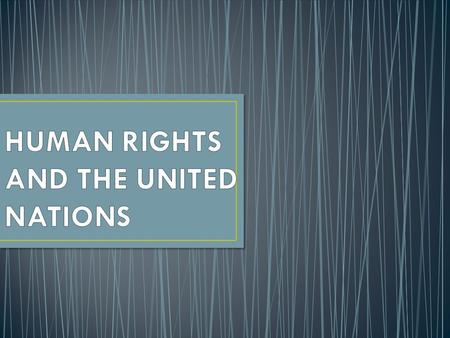 The basic rights and freedoms to which all humans are entitled.