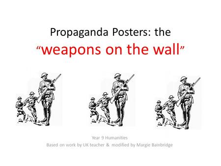 Propaganda Posters: the “weapons on the wall”