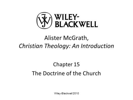 Alister McGrath, Christian Theology: An Introduction