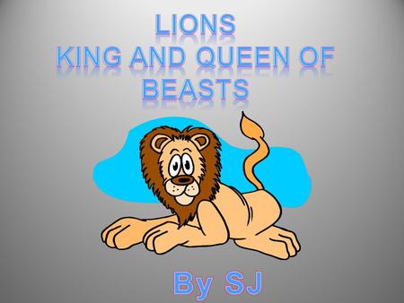 Lions king and queen of beasts