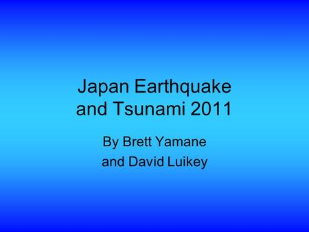 Japan Earthquake and Tsunami 2011