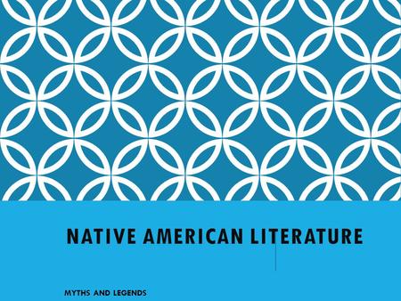 NATIVE AMERICAN LITERATURE