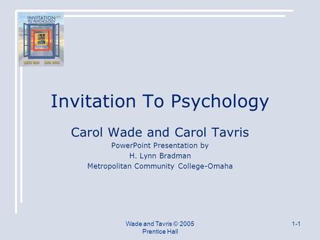 Invitation To Psychology