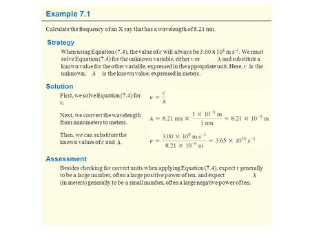 Example 7.1 Strategy Solution Assessment