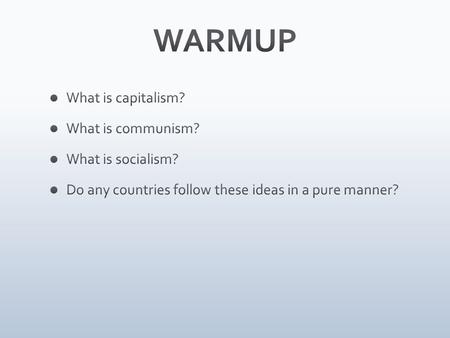 Maintain international peace and security Maintain economic and social cooperation Intended to either prevent wars, or make wars obsolete.