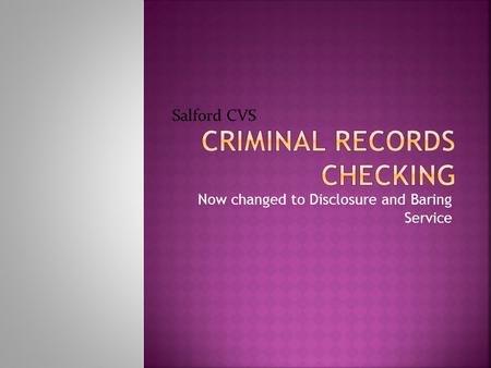 Criminal Records Checking