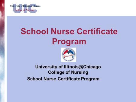 School Nurse Certificate Program