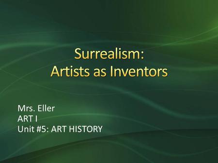 Mrs. Eller ART I Unit #5: ART HISTORY. Gather art supplies so you can be creative with booklet design! Sharpies, colored pencils, etc. Be ready by folding.