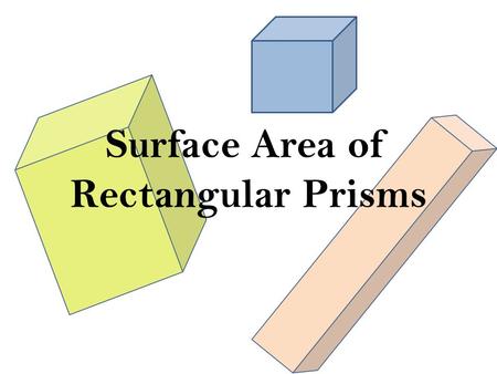 Surface Area of Rectangular Prisms