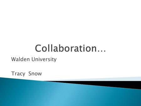 Walden University Tracy Snow.  Best practices  Interaction  Interactivity  Development of critical thinking skills  Co-creation of knowledge 