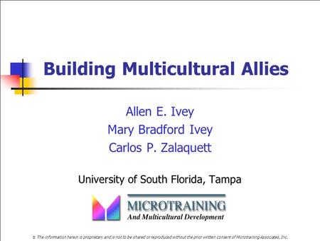 Building Multicultural Allies