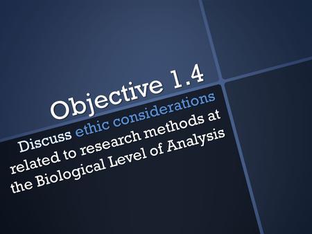 Objective 1.4. Objective 1.3 offer a considered and balanced review that includes a range of arguments, factors or hypotheses; opinions or conclusions.