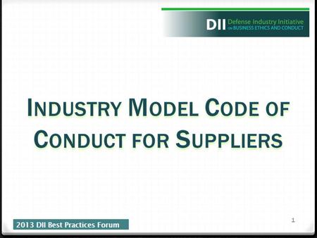 1. Michael R. Levin Building an Ethical Supply Chain November 24, 2008 “ Consumers, investors, business partners, regulators, and media organizations.