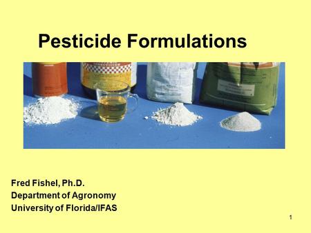 Pesticide Formulations