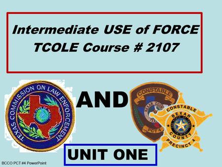 Intermediate USE of FORCE