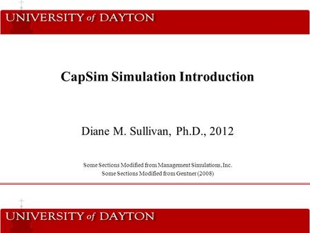 CapSim Simulation Introduction