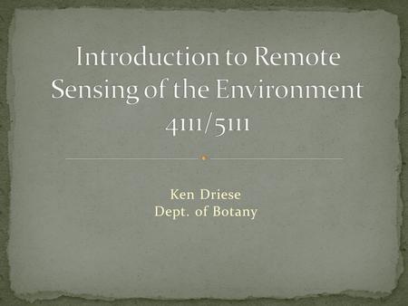 Ken Driese Dept. of Botany. 1. How could you assess the effect of drought on plant biomass in California? 2. How could you map sage grouse habitat in.