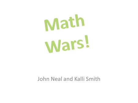 John Neal and Kalli Smith. Each player has a master number that starts at 10. The goal of the game is to get your opponent’s master number to 0. The first.